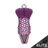 2027 KGB INFANT VEST WITH COLLAR - PURPLE FLOWERS