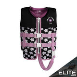 2027 IVY JUNIOR GIRLS VEST - BLACK FLOWERS