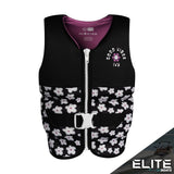 2027 IVY JUNIOR GIRLS VEST - BLACK FLOWERS