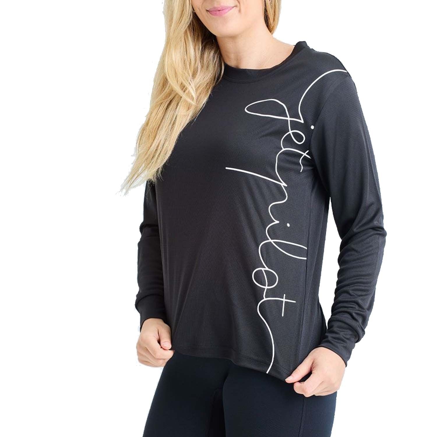 2025 JETPILOT PACER LADIES LS HYDRO TEE - BLACK