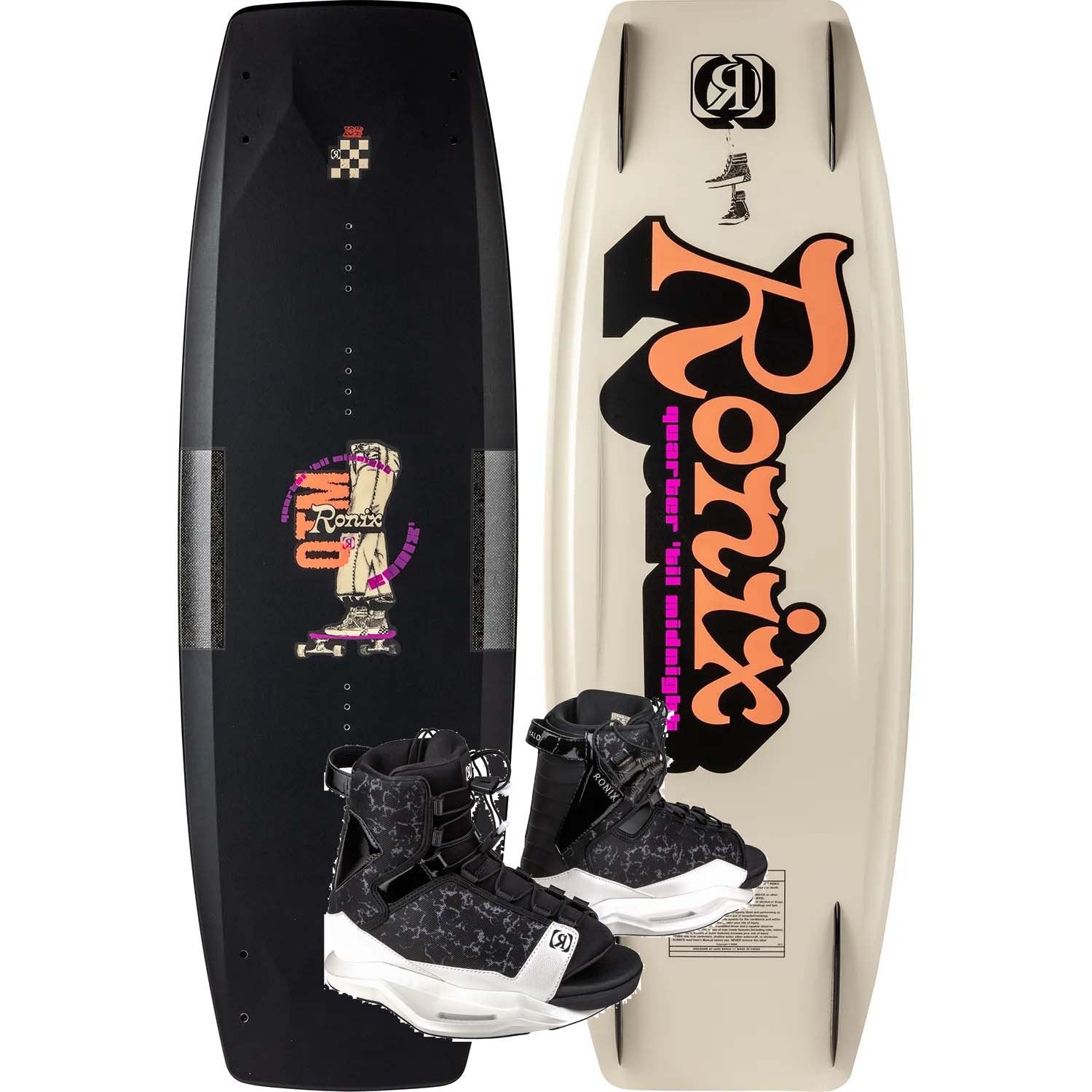 2025 RONIX QUARTER 'TIL MIDNIGHT WAKEBOARD W/ HALO BOOTS