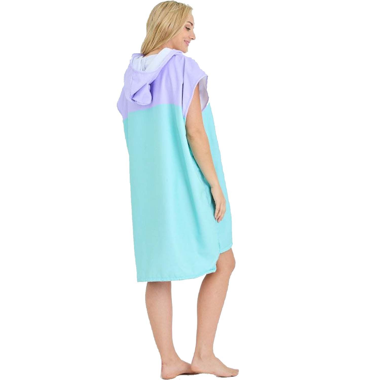 2025 JETPILOT VENTURE HOODED TOWELIE - PURPLE/TEAL