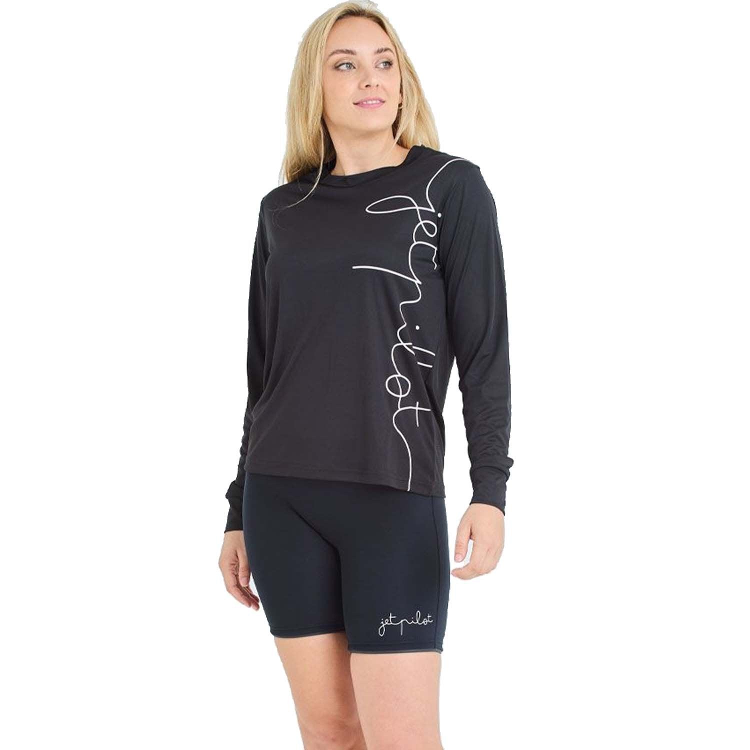 2025 JETPILOT PACER LADIES LS HYDRO TEE - BLACK