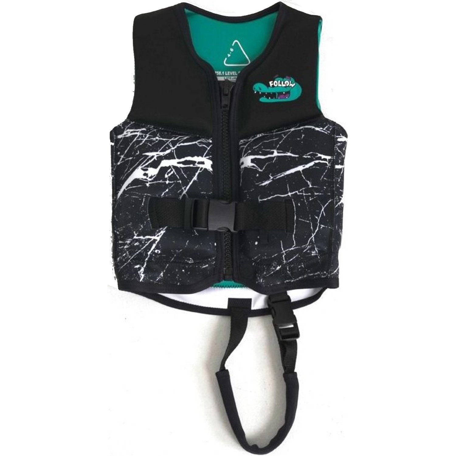 2024 FOLLOW GROMMY JR VEST - BLACK/WHITE