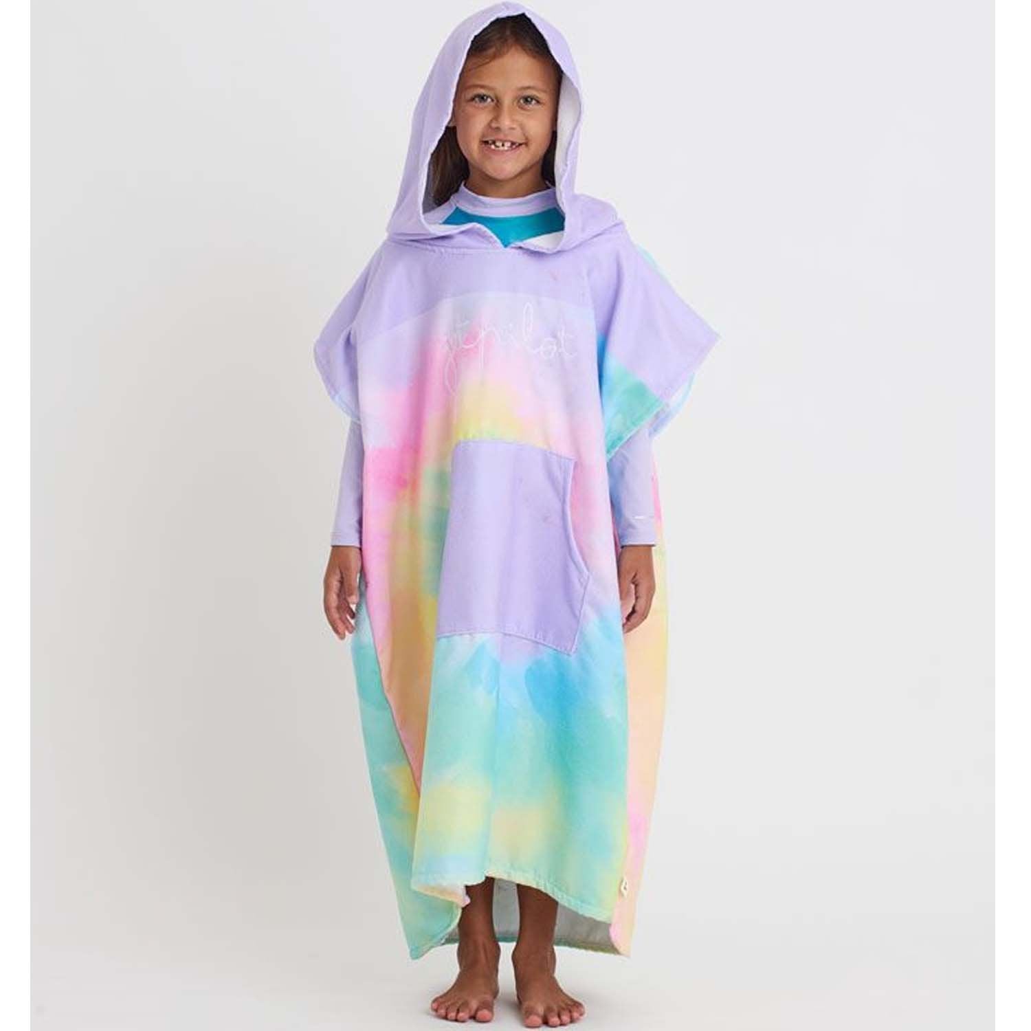 2025 JETPILOT YOUTH HOODED TOWELIE - TIE DYE