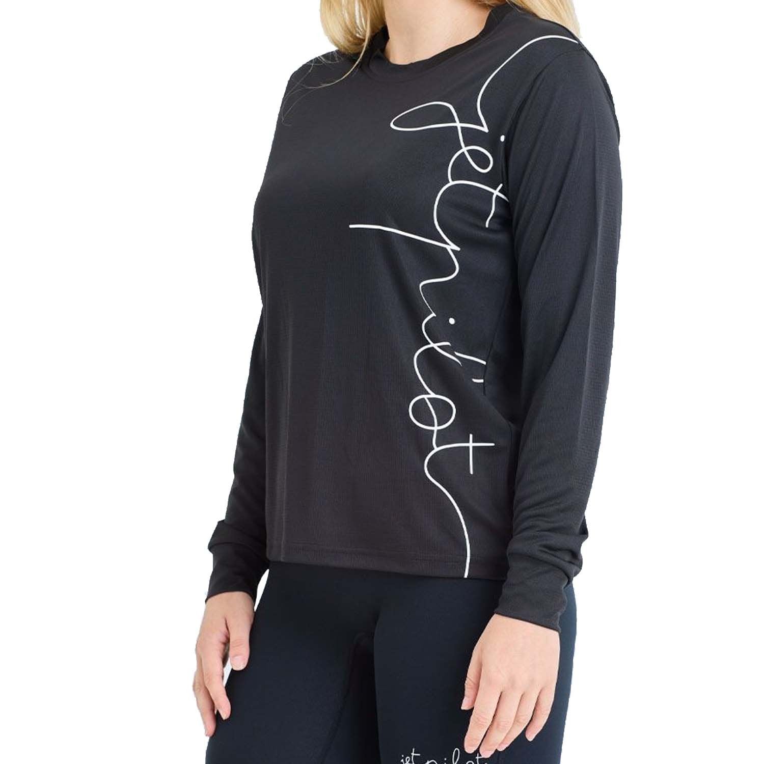 2025 JETPILOT PACER LADIES LS HYDRO TEE - BLACK