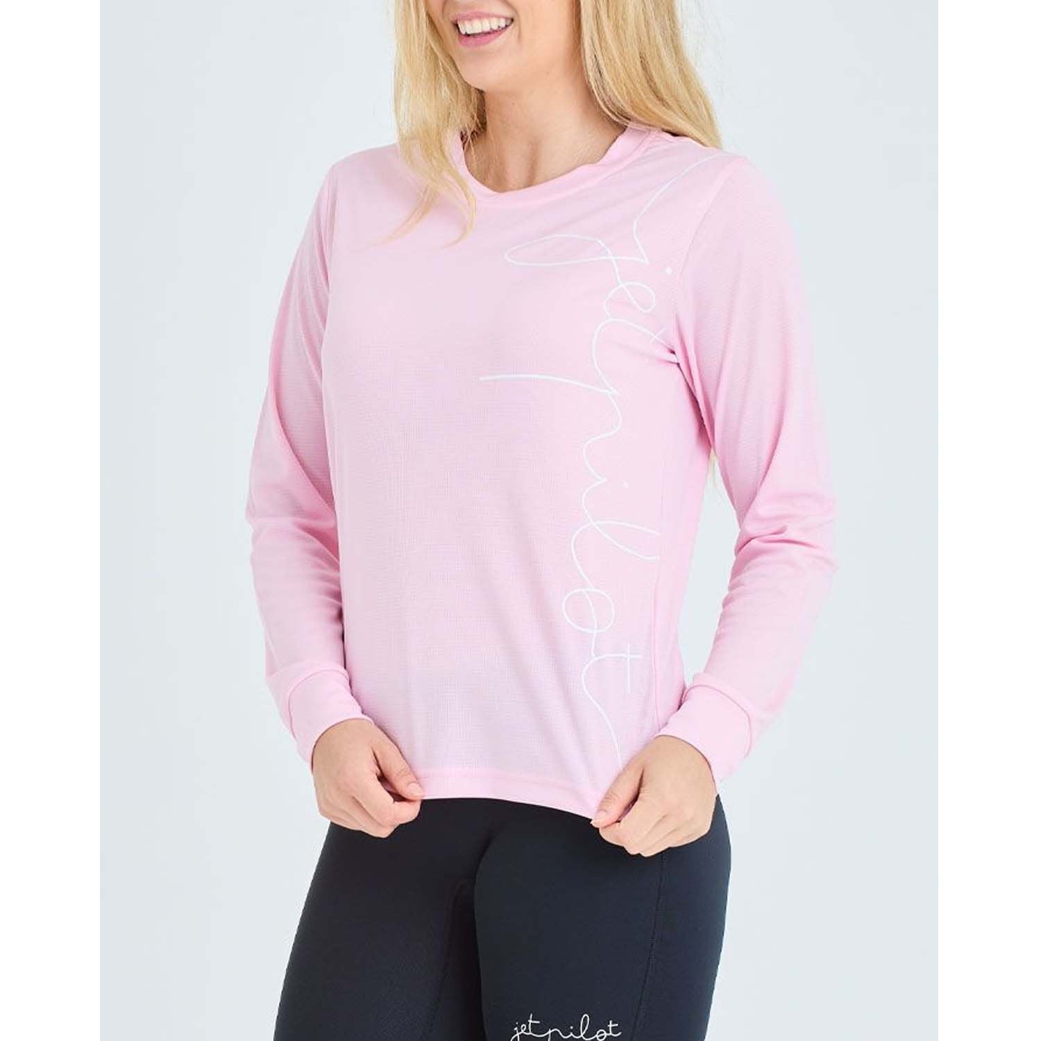 2025 JETPILOT PACER LADIES LS HYDRO TEE - PINK