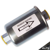 INDMAR INLINE FUEL FILTER EFI (SILVER CANISTER)